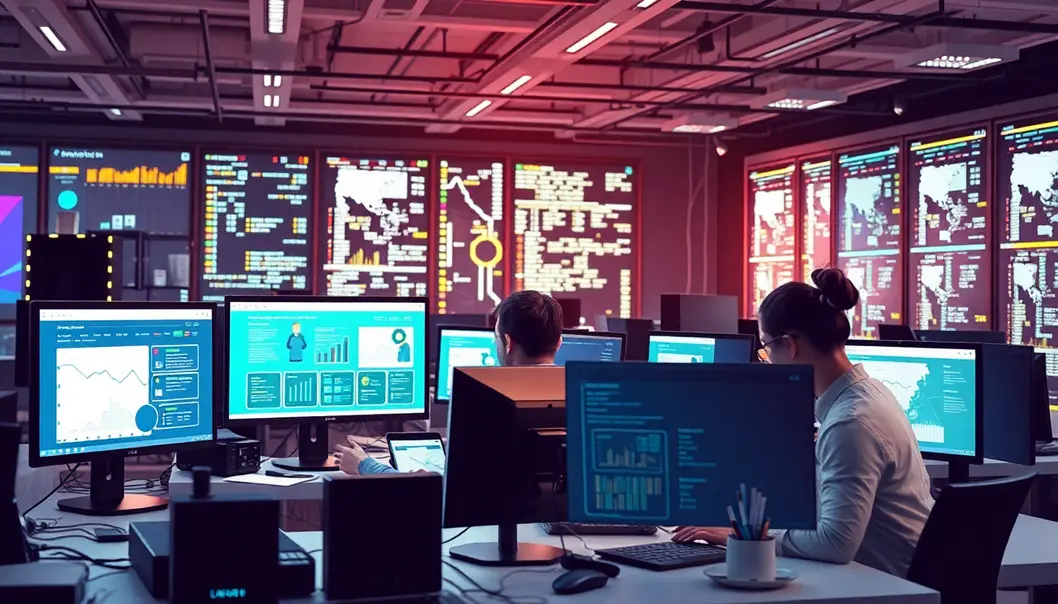 Môi trường làm việc hiện đại với công nghệ mạng LAN.