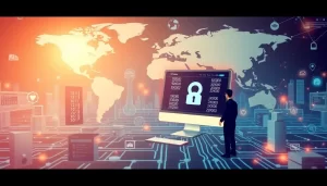 Hình ảnh tổng quan về công nghệ proxy không giới hạn, thể hiện sự kết nối toàn cầu và bảo mật thông tin.