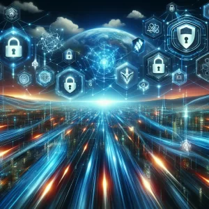 A digital landscape image representing the concept of FPT's proxy services with network connections.