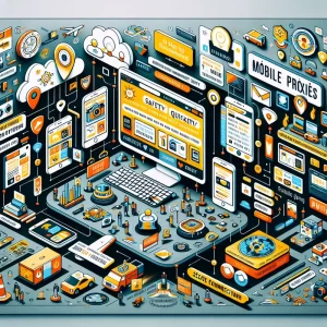 Hình ảnh khái quát về proxy di động tại Việt Nam với các thiết bị có kết nối bảo mật.