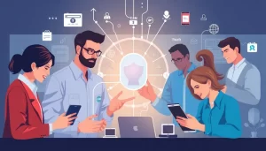 Bức tranh đa dạng các chuyên gia sử dụng công nghệ trong môi trường trực tuyến.