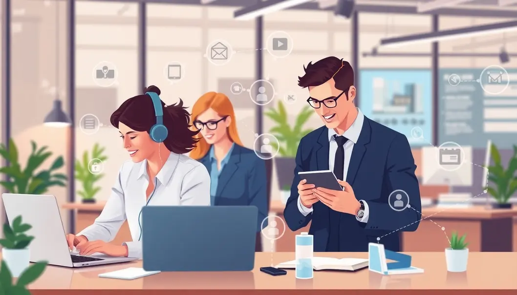 Hình ảnh cảm hứng về không gian làm việc với dịch vụ proxy từ sim.