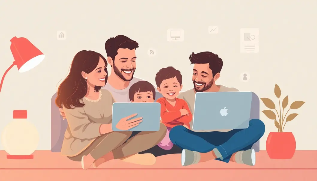 Gia đình sử dụng internet an toàn với proxy