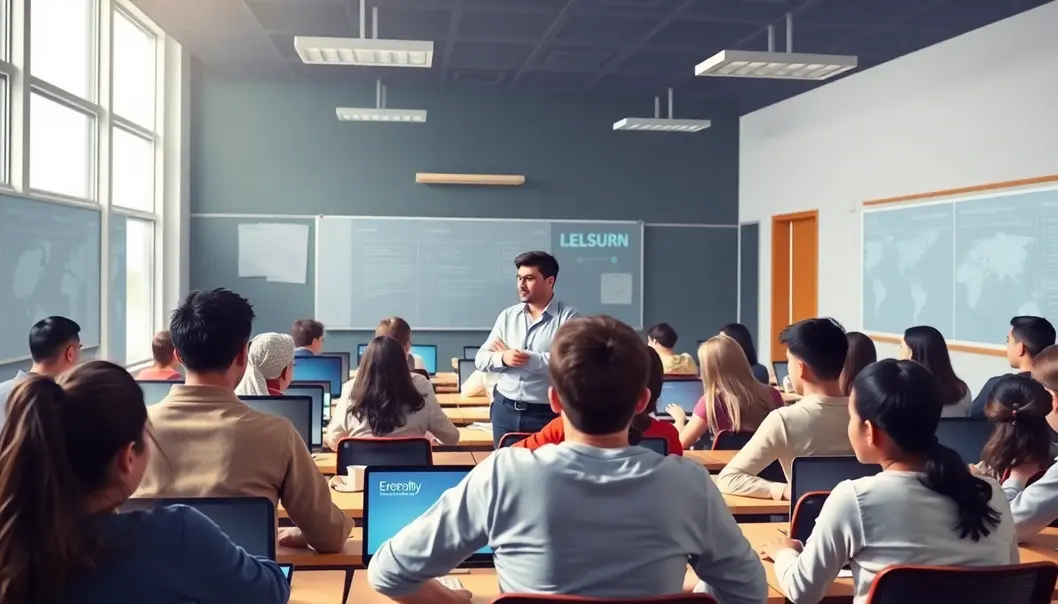 Giáo viên hiện đại áp dụng công nghệ trong giảng dạy.