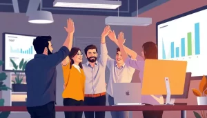 Một nhóm thành công kỷ niệm việc hoàn thành kiểm thử API với proxy.