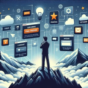 Hình ảnh thể hiện quá trình lựa chọn dịch vụ proxy miễn phí phù hợp cho người dùng Việt Nam.