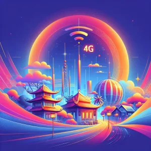 Minh họa thiết kế hiện đại về proxy 4G tại Việt Nam, tập trung vào kết nối an toàn.
