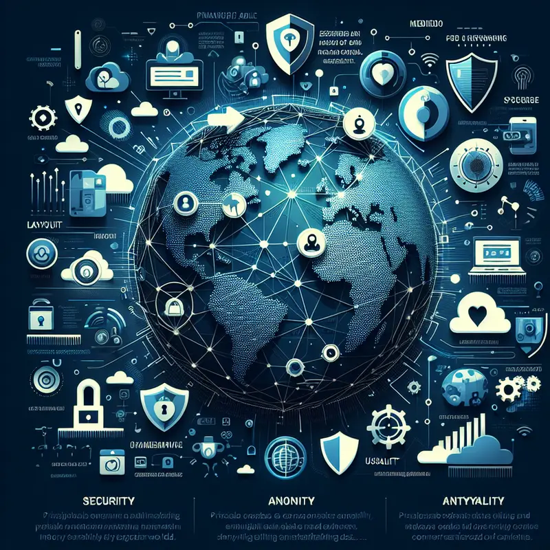 Hình ảnh thể hiện mạng lưới số hóa toàn cầu và tính bảo mật.