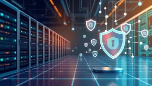 Hình ảnh về proxy trong hệ thống phân tán, biểu tượng của kết nối và bảo mật.