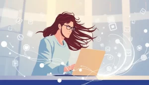 Hình ảnh một người trải nghiệm internet không giới hạn.