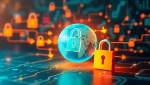 Biểu tượng về bảo mật và tốc độ internet với dịch vụ proxy.