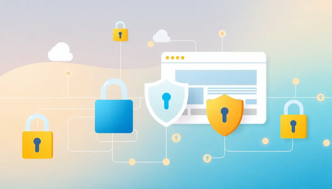 Minh họa an toàn mạng và tự động hóa web.