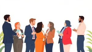 Nhóm doanh nghiệp vui vẻ ăn mừng thành công.