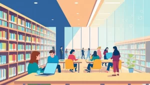 Một thư viện sôi nổi với người dùng tham gia, thể hiện công nghệ hiện đại và dịch vụ proxy.