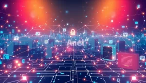 Cảnh quan số hiện đại với mạng lưới proxy tăng cường bảo mật.