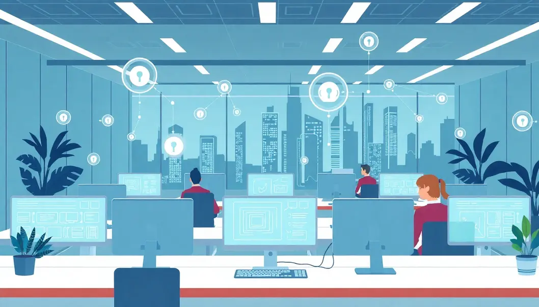 Hình ảnh văn phòng hiện đại của một startup thành công.