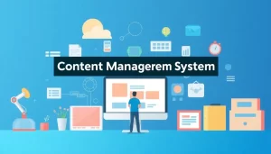 Hình ảnh minh họa cho các yếu tố của một hệ thống quản trị nội dung hiệu quả và hiện đại, phản ánh sự phát triển nhanh chóng trong ngành công nghệ.