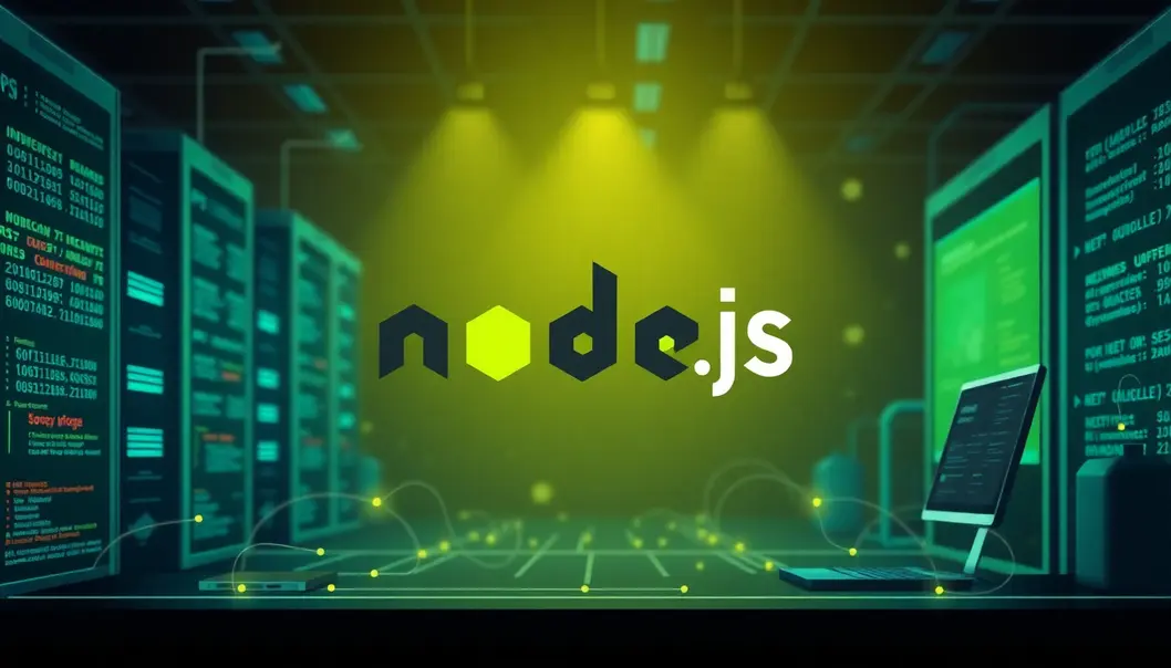 Hình ảnh khái quát cho thiết kế web Node.js.