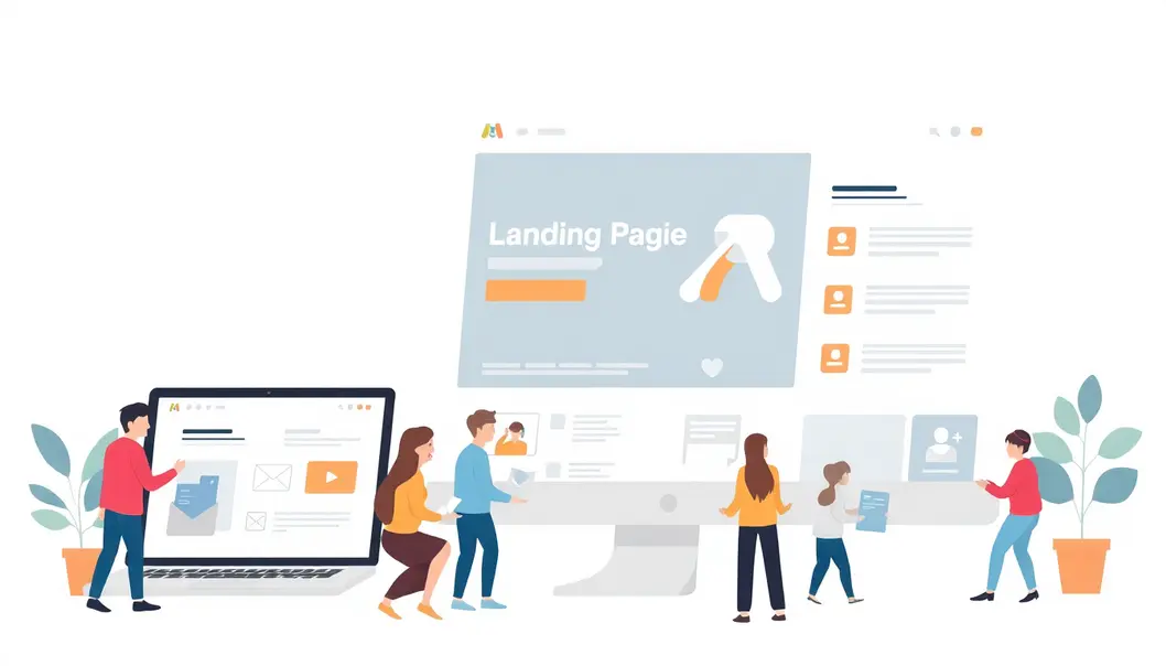 Hình ảnh một landing page thành công thu hút khách hàng.