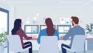 Môi trường làm việc chung của nhóm thiết kế web với Vue.js.