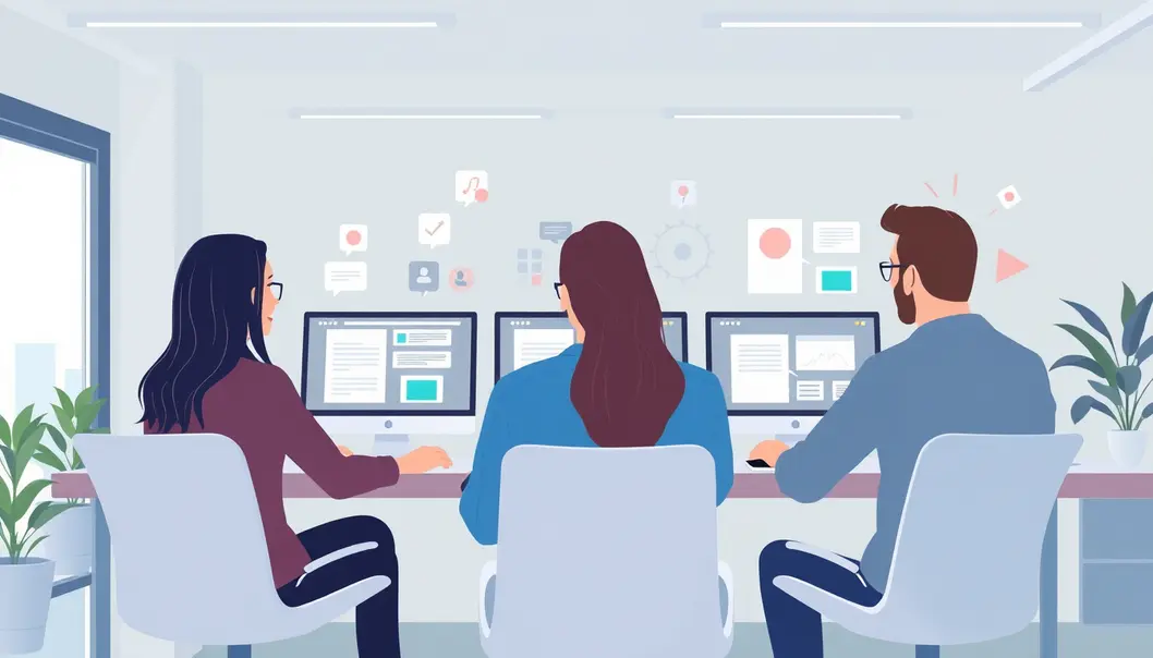 Nhóm chuyên gia thiết kế web sử dụng Vue.js.