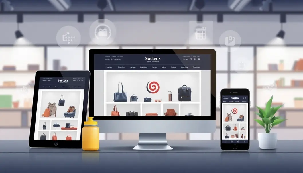 Giao diện trang web showroom hiện đại trên nhiều thiết bị.