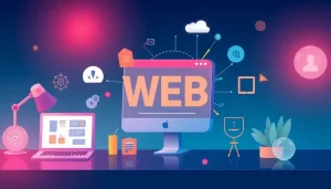 Mô tả hình ảnh phản ánh thiết kế web dịch vụ hiện đại.