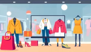 Hình ảnh bìa thể hiện xu hướng thời trang và mua sắm online.