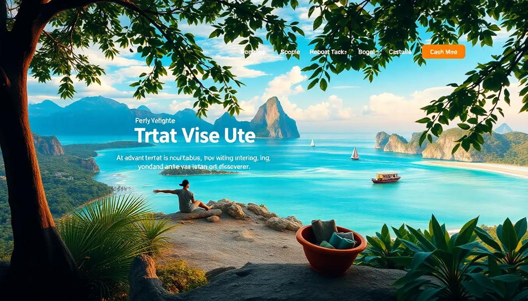 Trang chủ website du lịch thể hiện phong cách chuyên nghiệp.