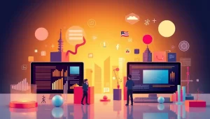 Hình ảnh tổng thể về thiết kế web AR với công nghệ hiện đại.