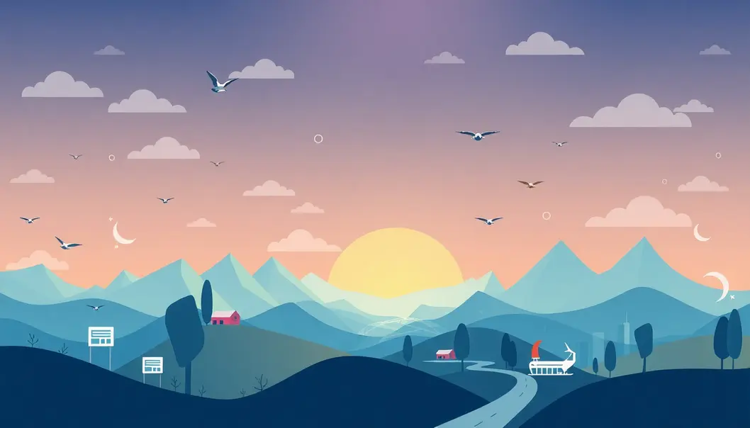 Một bức tranh tổng quan về thiết kế web theme hiện đại.