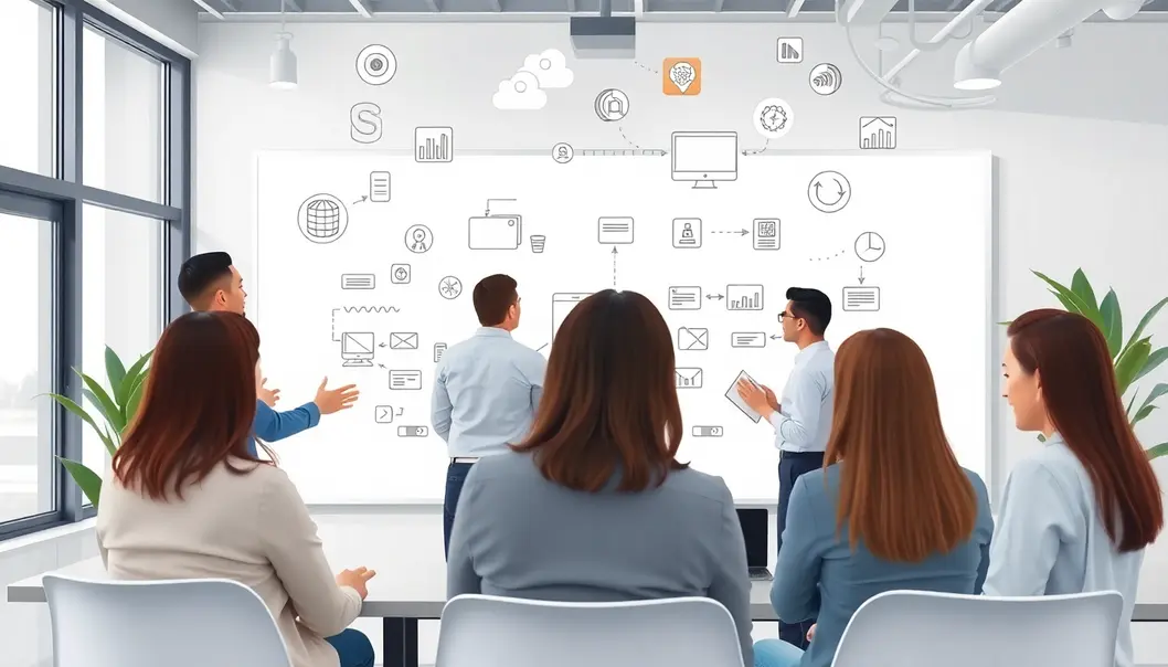 Môi trường văn phòng sáng tạo về thiết kế web.