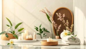 Khung cảnh thiên nhiên và vẻ đẹp trong môi trường spa.