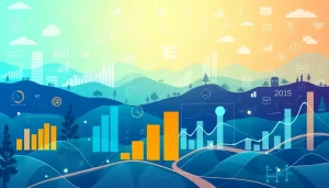 Khung cảnh kỹ thuật số với các chỉ số và biểu đồ về phân tích web.