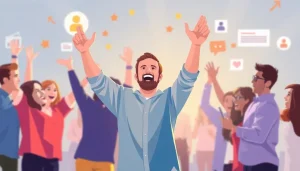 Hình ảnh của một chiến dịch quảng cáo Facebook thành công thể hiện sự hài lòng và niềm vui của đội ngũ.