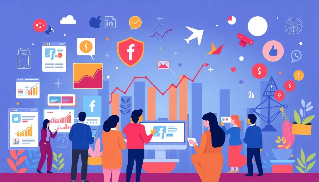 Hình ảnh đại diện cho hiệu quả của quảng cáo Facebook trong tiếp thị.