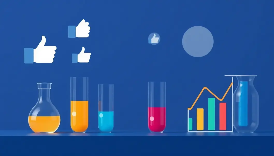 Hình ảnh minh họa quá trình quảng cáo Facebook và A/B Testing.